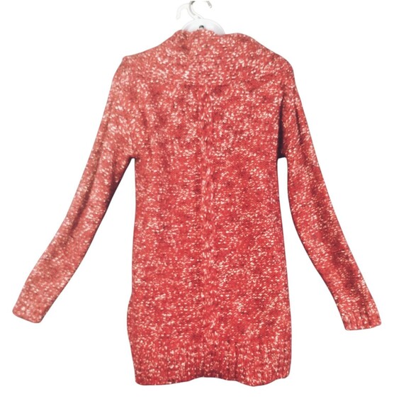 Sweater Women's M Long Sleeve Cowl Cable Red Black Stretchy Knit Soft Athleisure - Picture 4 of 12